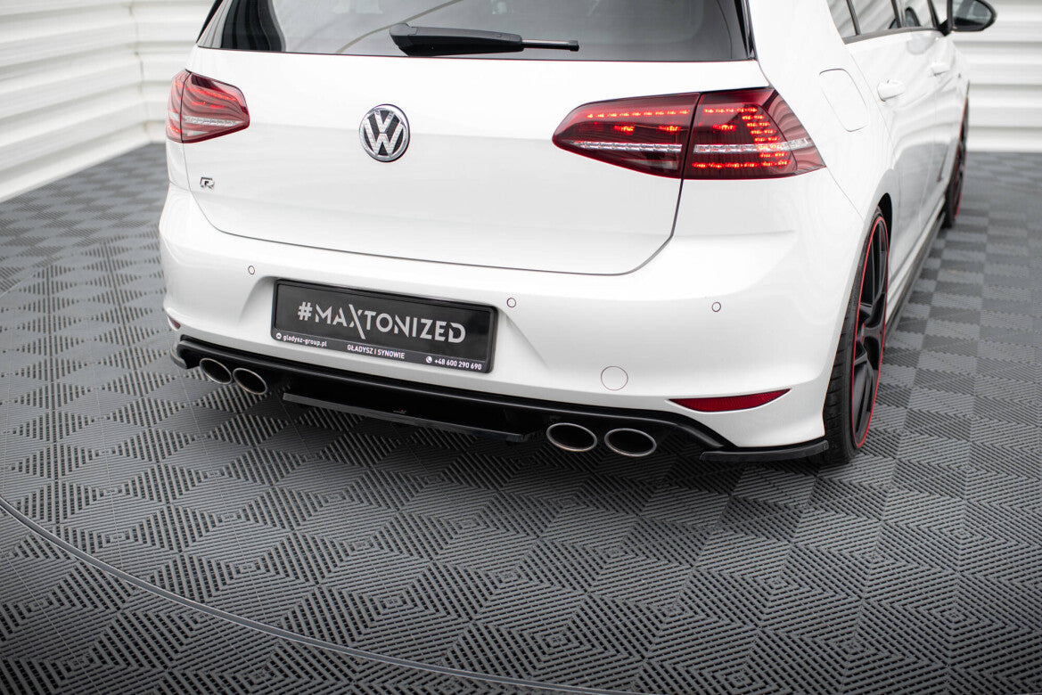Diffusor Heckansatz passend für VW Golf 7 R schwarz Hochglanz