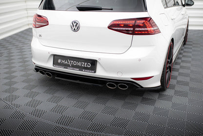 Diffusor Heckansatz passend für VW Golf 7 R schwarz Hochglanz