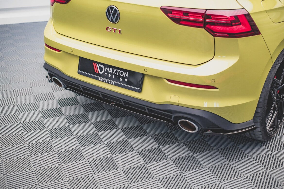 Diffusor Heckansatz passend für VW Golf GTI Clubsport Mk8 schwarz Hochglanz