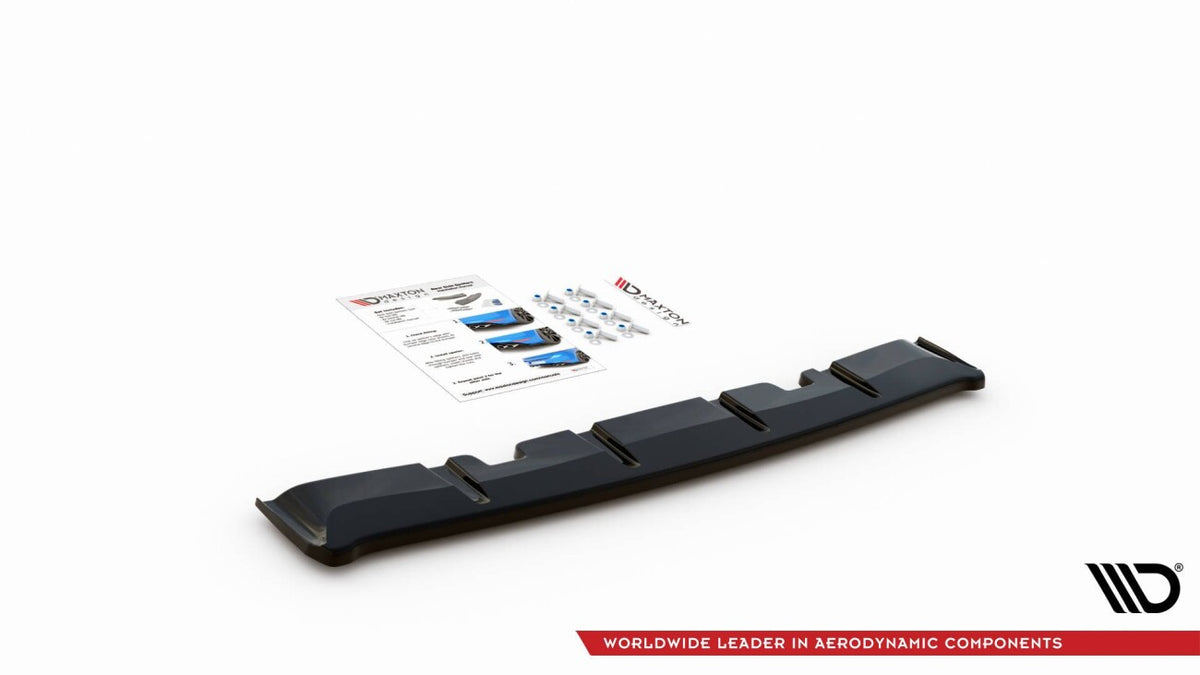 Diffusor Heckansatz passend für VW Golf GTI Clubsport Mk8 schwarz Hochglanz