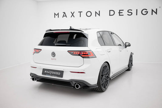 Diffusor Heckansatz passend für VW Golf GTI Mk8 schwarz Hochglanz