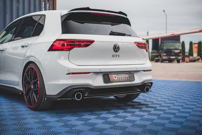 Diffusor Heckansatz passend für VW Golf GTI Mk8 schwarz Hochglanz