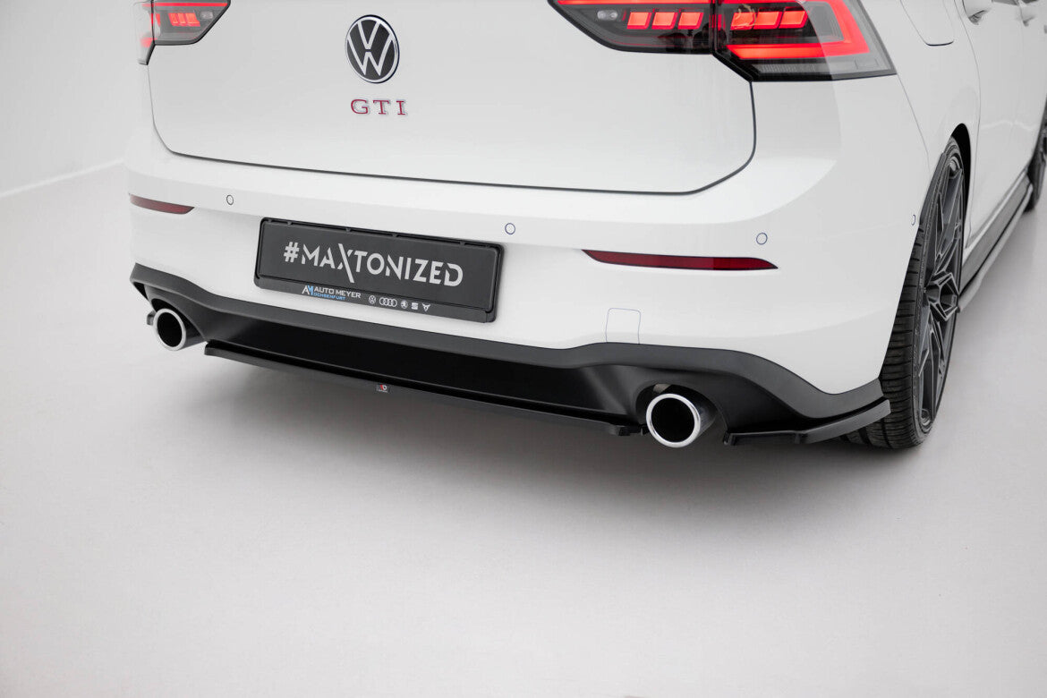 Diffusor Heckansatz passend für VW Golf GTI Mk8 schwarz Hochglanz