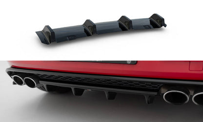 Diffusor Heckansatz passend für VW Golf R Hatchback Mk7 FL schwarz Hochglanz
