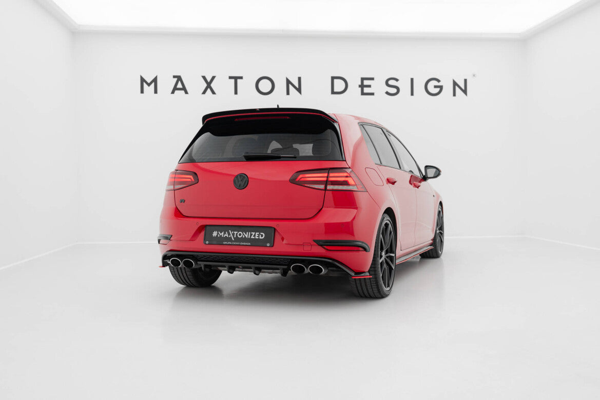 Diffusor Heckansatz passend für VW Golf R Hatchback Mk7 FL schwarz Hochglanz