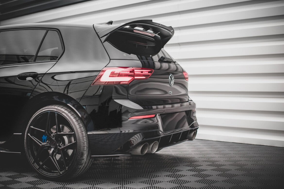 Diffusor Heckansatz passend für VW Golf R Hatchback Mk8 / Mk8 FL schwarz Hochglanz