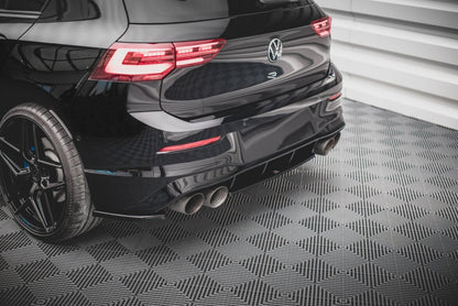 Diffusor Heckansatz passend für VW Golf R Hatchback Mk8 / Mk8 FL schwarz Hochglanz