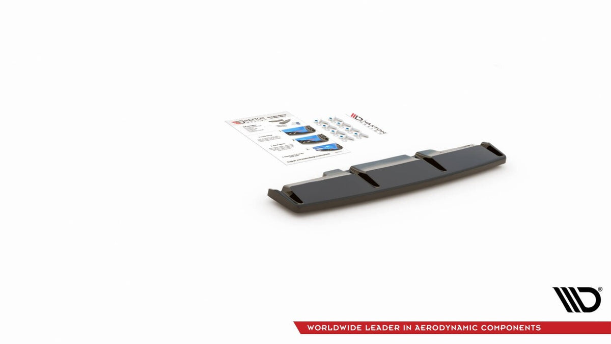 Diffusor Heckansatz passend für VW Golf R Hatchback Mk8 / Mk8 FL schwarz Hochglanz