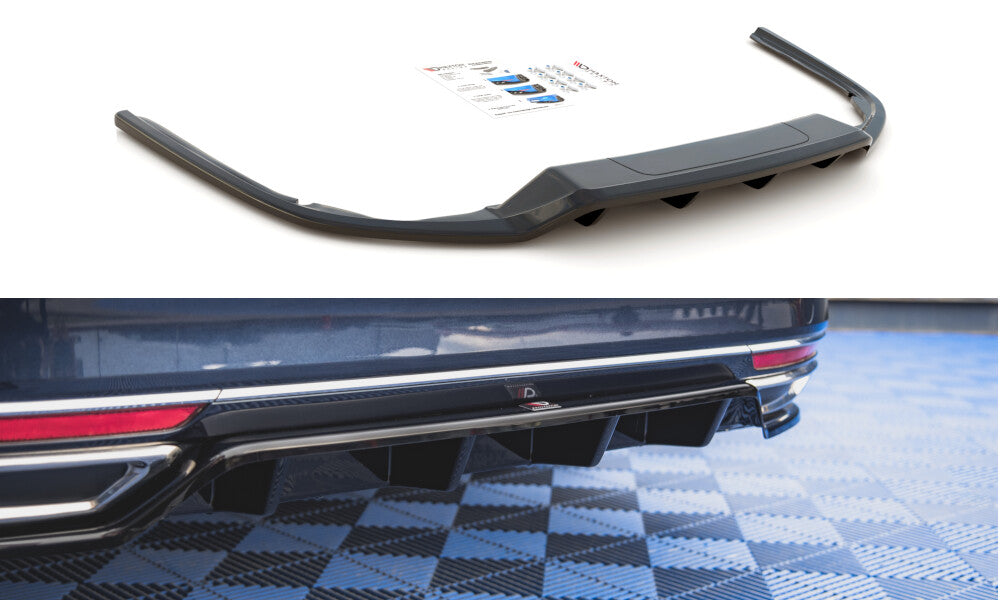 Diffusor Heckansatz passend für VW Passat B8 schwarz Hochglanz