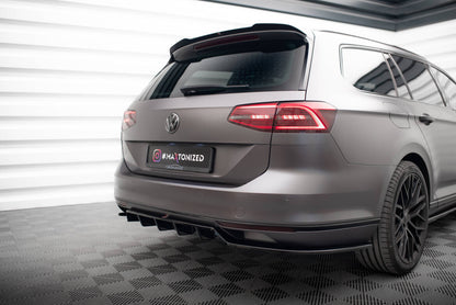 Diffusor Heckansatz passend für VW Passat Limousine / Variant B8 schwarz Hochglanz