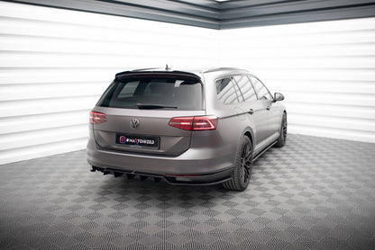 Diffusor Heckansatz passend für VW Passat Limousine / Variant B8 schwarz Hochglanz
