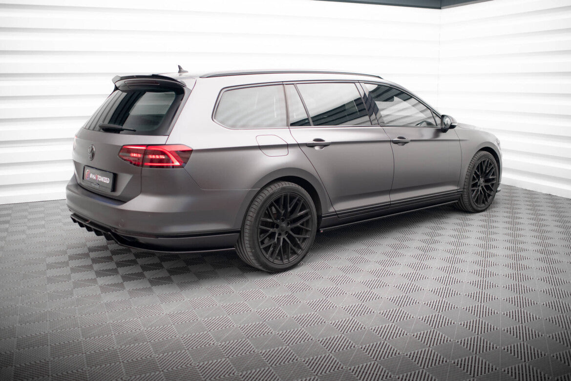 Diffusor Heckansatz passend für VW Passat Limousine / Variant B8 schwarz Hochglanz