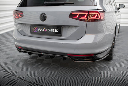 Diffusor Heckansatz passend für VW Passat R-Line B8 FL schwarz Hochglanz
