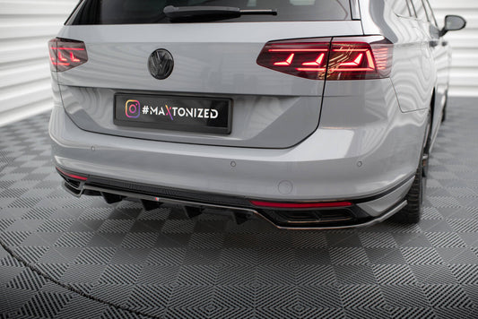 Diffusor Heckansatz passend für VW Passat R-Line B8 FL schwarz Hochglanz