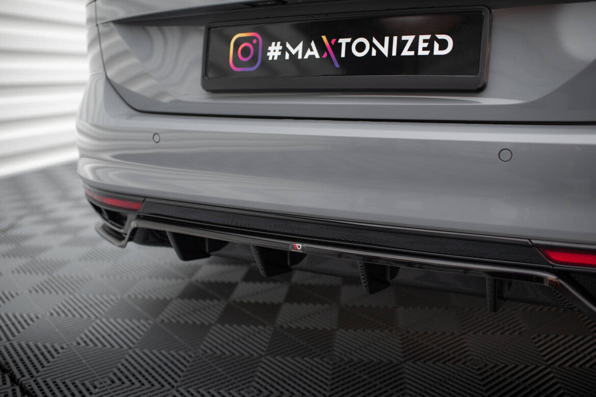 Diffusor Heckansatz passend für VW Passat R-Line B8 FL schwarz Hochglanz
