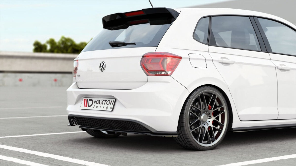 Diffusor Heckansatz passend für VW Polo GTI / R-line Mk6 schwarz Hochglanz