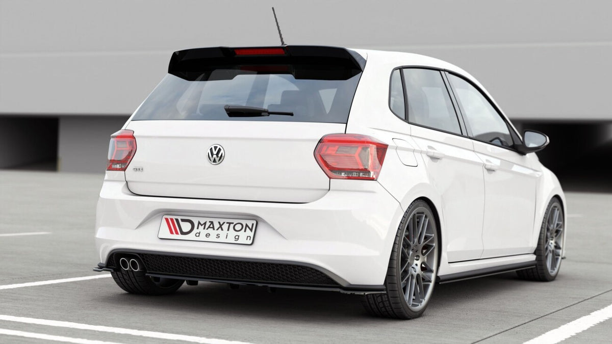 Diffusor Heckansatz passend für VW Polo GTI / R-line Mk6 schwarz Hochglanz