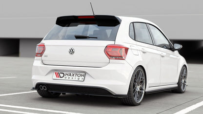 Diffusor Heckansatz passend für VW Polo GTI / R-line Mk6 schwarz Hochglanz