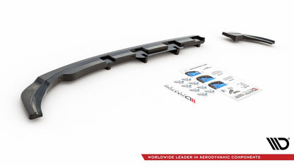Diffusor Heckansatz passend für VW Polo GTI / R-line Mk6 schwarz Hochglanz