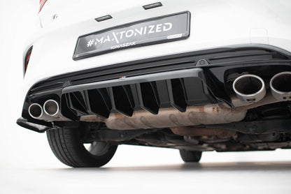 Diffusor Heckansatz passend für VW T-Roc R Mk1 schwarz Hochglanz