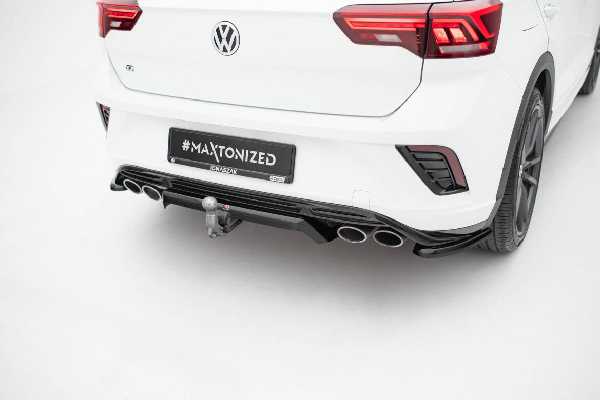 Diffusor Heckansatz passend für VW T-Roc R Mk1 schwarz Hochglanz