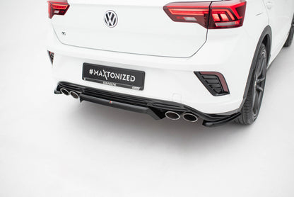 Diffusor Heckansatz passend für VW T-Roc R Mk1 schwarz Hochglanz