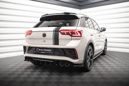 Diffusor Heckansatz passend für VW T-Roc R / R-Line Mk1 FL schwarz Hochglanz