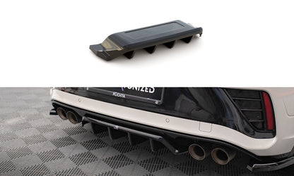 Diffusor Heckansatz passend für VW T-Roc R / R-Line Mk1 FL schwarz Hochglanz