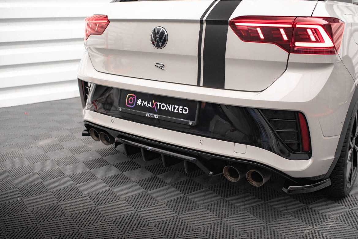 Diffusor Heckansatz passend für VW T-Roc R / R-Line Mk1 FL schwarz Hochglanz