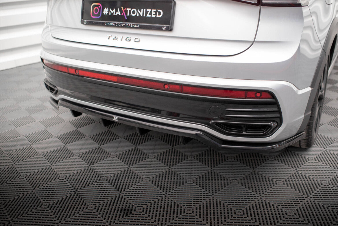 Diffusor Heckansatz passend für VW Taigo R-Line Mk1 schwarz Hochglanz