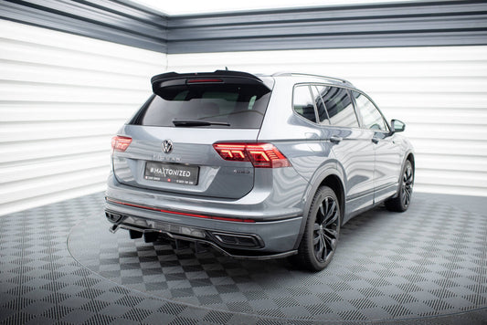 Diffusor Heckansatz passend für VW Tiguan Allspace R-Line Mk2 FL schwarz Hochglanz