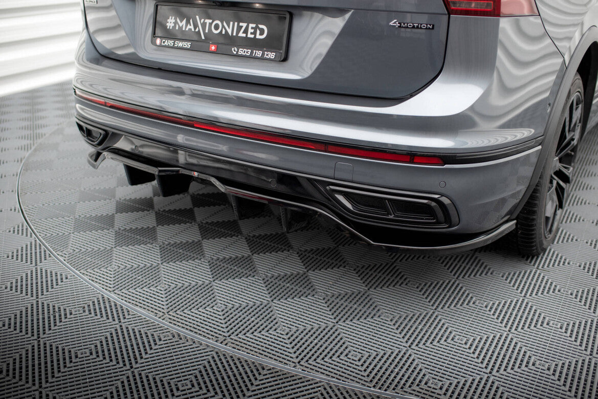 Diffusor Heckansatz passend für VW Tiguan Allspace R-Line Mk2 FL schwarz Hochglanz