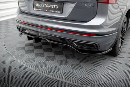 Diffusor Heckansatz passend für VW Tiguan Allspace R-Line Mk2 FL schwarz Hochglanz