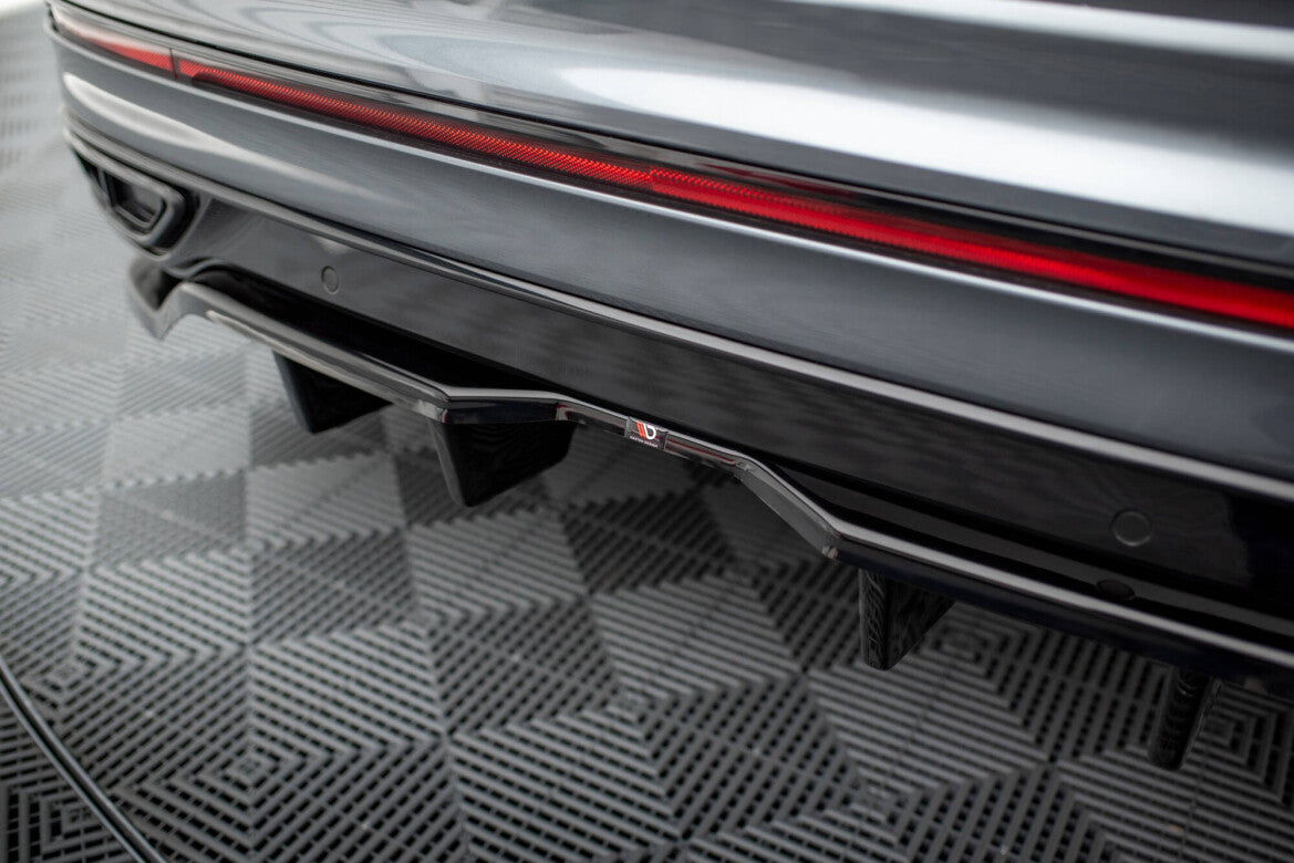 Diffusor Heckansatz passend für VW Tiguan Allspace R-Line Mk2 FL schwarz Hochglanz