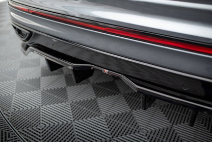 Diffusor Heckansatz passend für VW Tiguan Allspace R-Line Mk2 FL schwarz Hochglanz