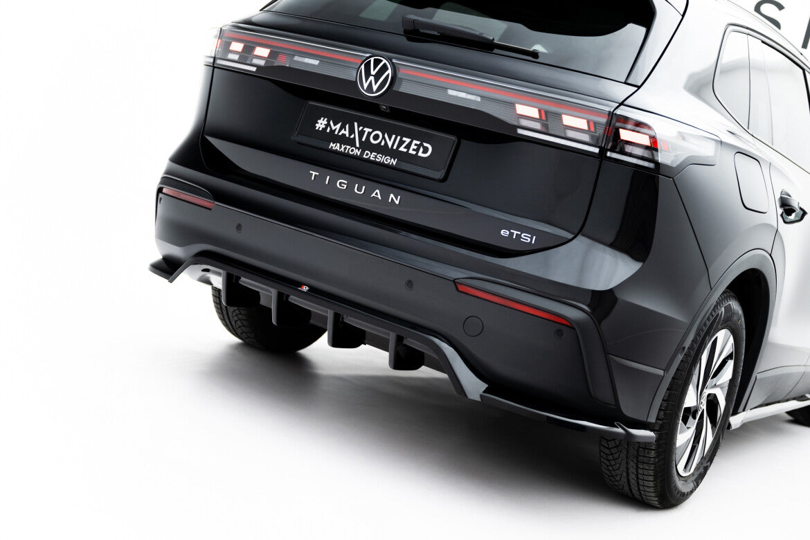 Diffusor Heckansatz passend für VW Tiguan Mk3 schwarz Hochglanz