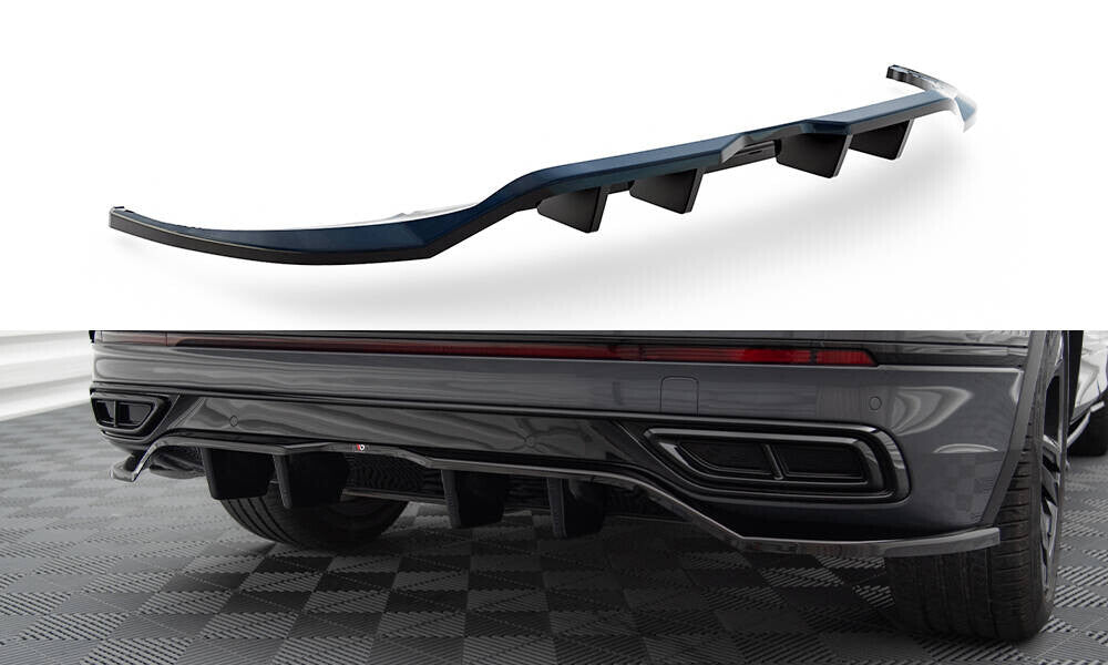 Diffusor Heckansatz passend für VW Tiguan R-Line Mk2 FL schwarz Hochglanz