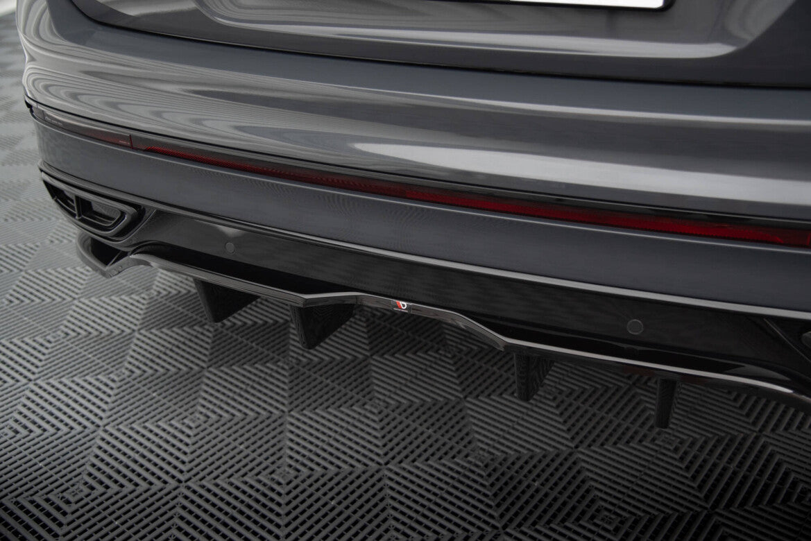 Diffusor Heckansatz passend für VW Tiguan R-Line Mk2 FL schwarz Hochglanz