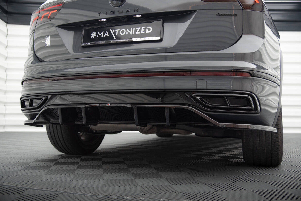 Diffusor Heckansatz passend für VW Tiguan R-Line Mk2 FL schwarz Hochglanz