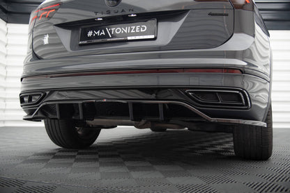 Diffusor Heckansatz passend für VW Tiguan R-Line Mk2 FL schwarz Hochglanz
