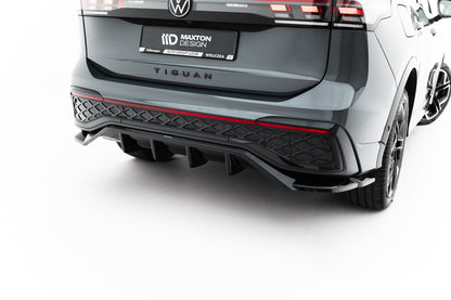 Diffusor Heckansatz passend für VW Tiguan R-Line Mk3 schwarz Hochglanz