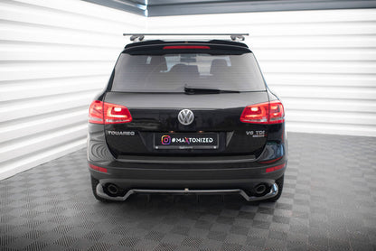 Diffusor Heckansatz passend für VW Touareg Mk2 schwarz Hochglanz