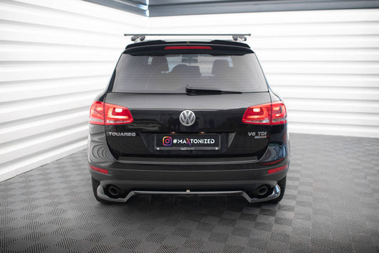 Diffusor Heckansatz passend für VW Touareg Mk2 schwarz Hochglanz