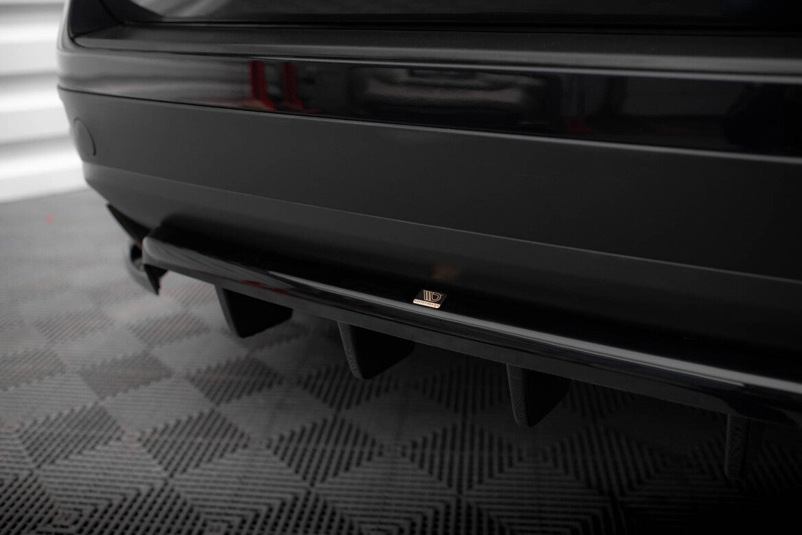 Diffusor Heckansatz passend für VW Touareg Mk2 schwarz Hochglanz