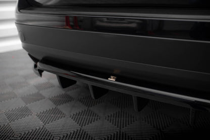 Diffusor Heckansatz passend für VW Touareg Mk2 schwarz Hochglanz