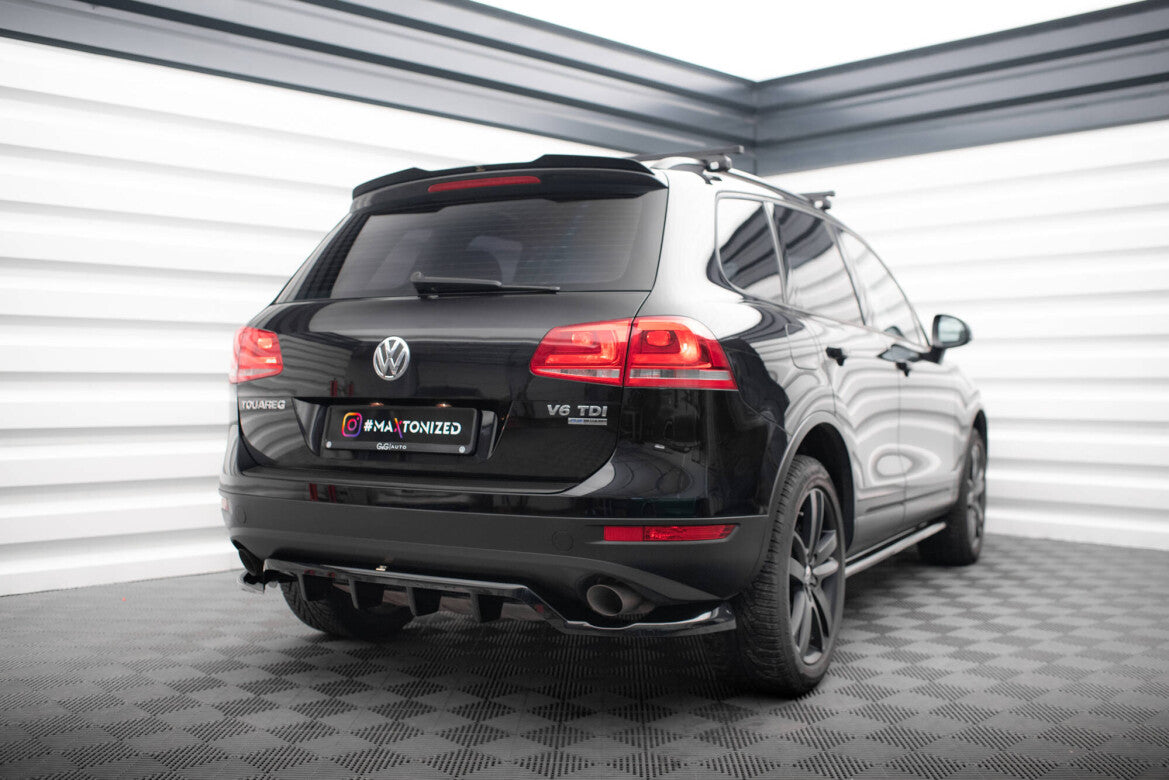 Diffusor Heckansatz passend für VW Touareg Mk2 schwarz Hochglanz