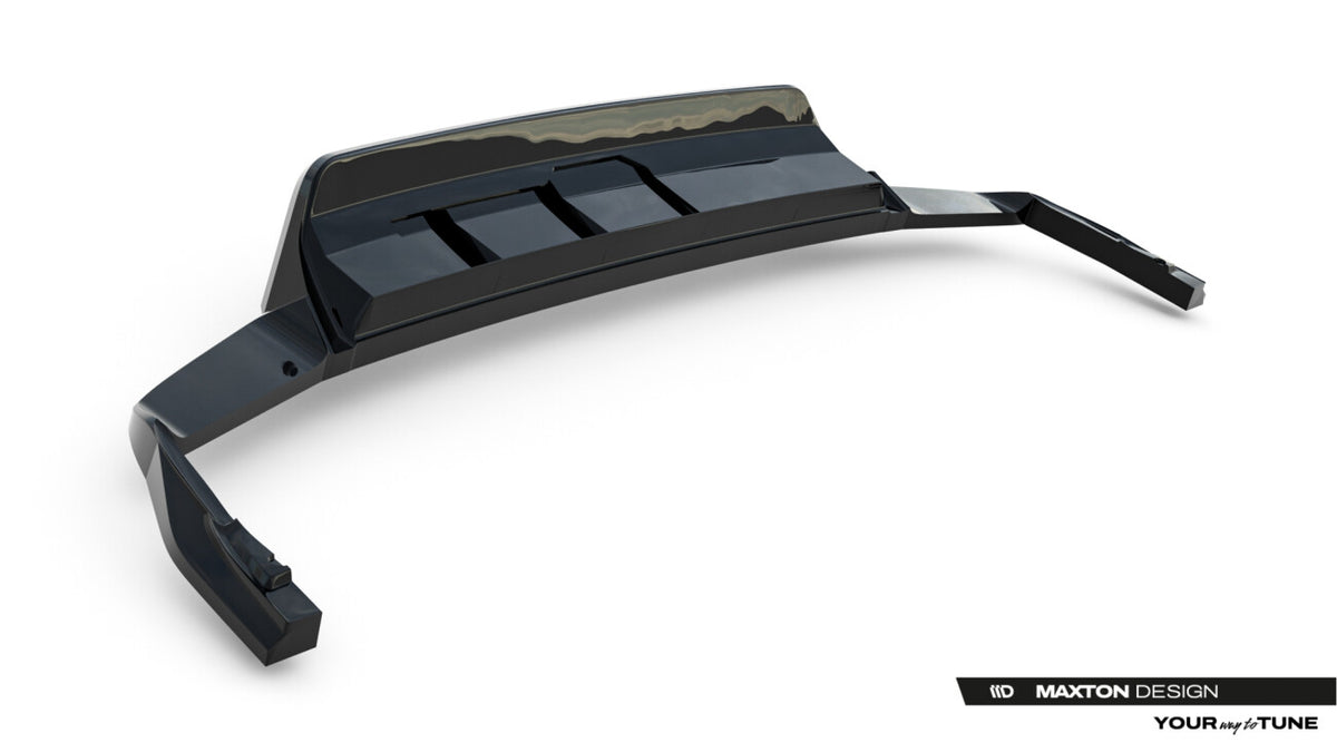 Diffusor Heckansatz passend für VW Touareg R-Line Mk3 FL schwarz Hochglanz