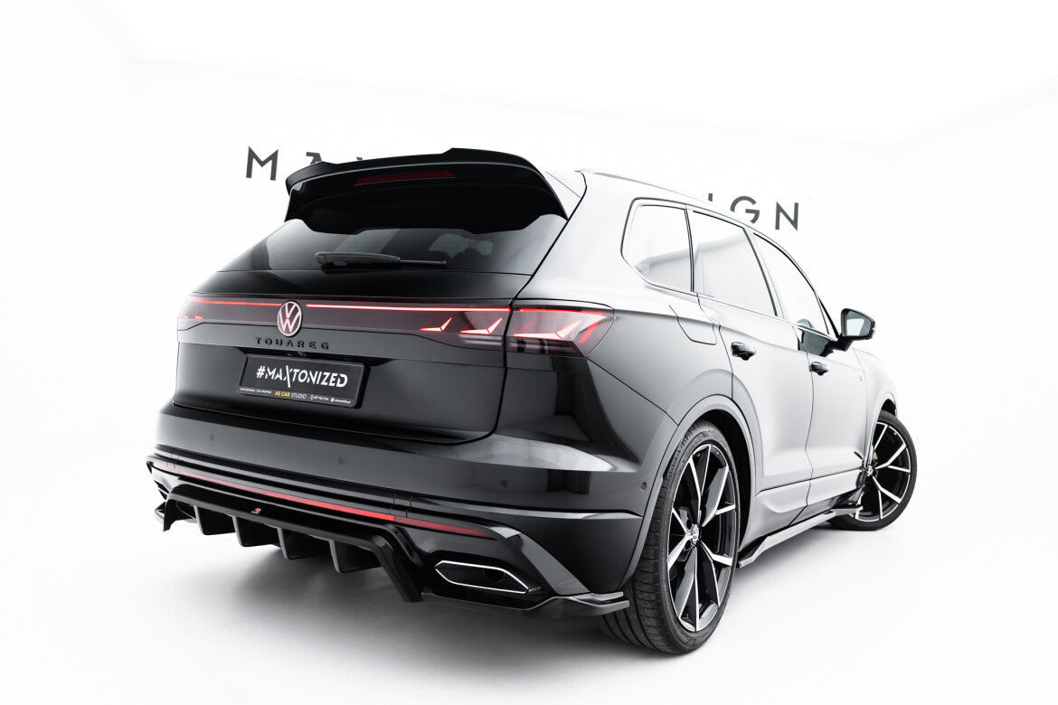 Diffusor Heckansatz passend für VW Touareg R-Line Mk3 FL schwarz Hochglanz