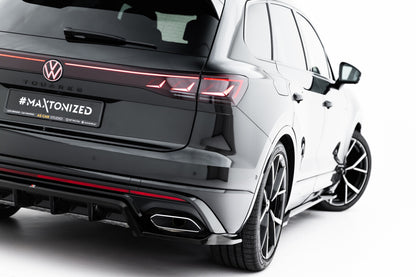 Diffusor Heckansatz passend für VW Touareg R-Line Mk3 FL schwarz Hochglanz