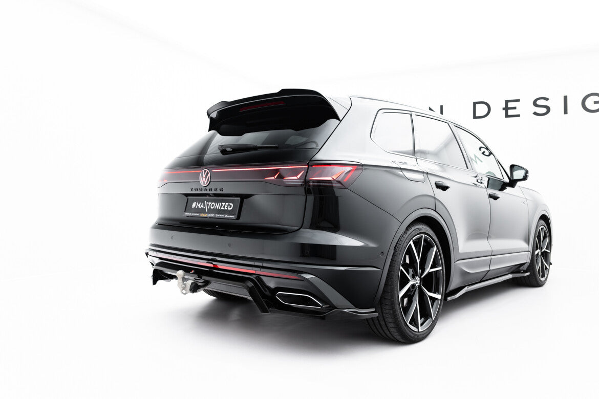 Diffusor Heckansatz passend für VW Touareg R-Line Mk3 FL schwarz Hochglanz